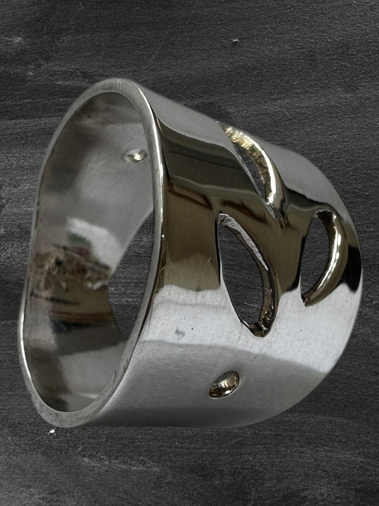 Anillo ancho Calado helecho