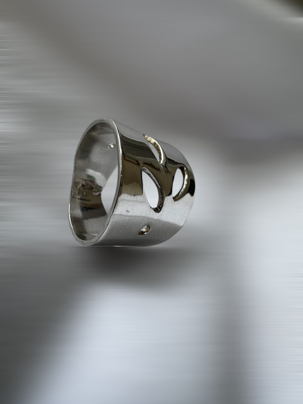 Anillo ancho Calado helecho